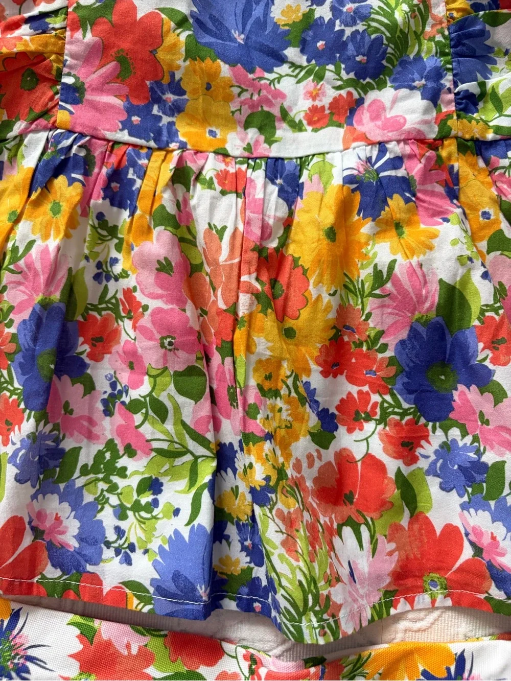 Janie and Jack 3T new Girls Floral Cotton Shorts Set - Multicolor Garden Print